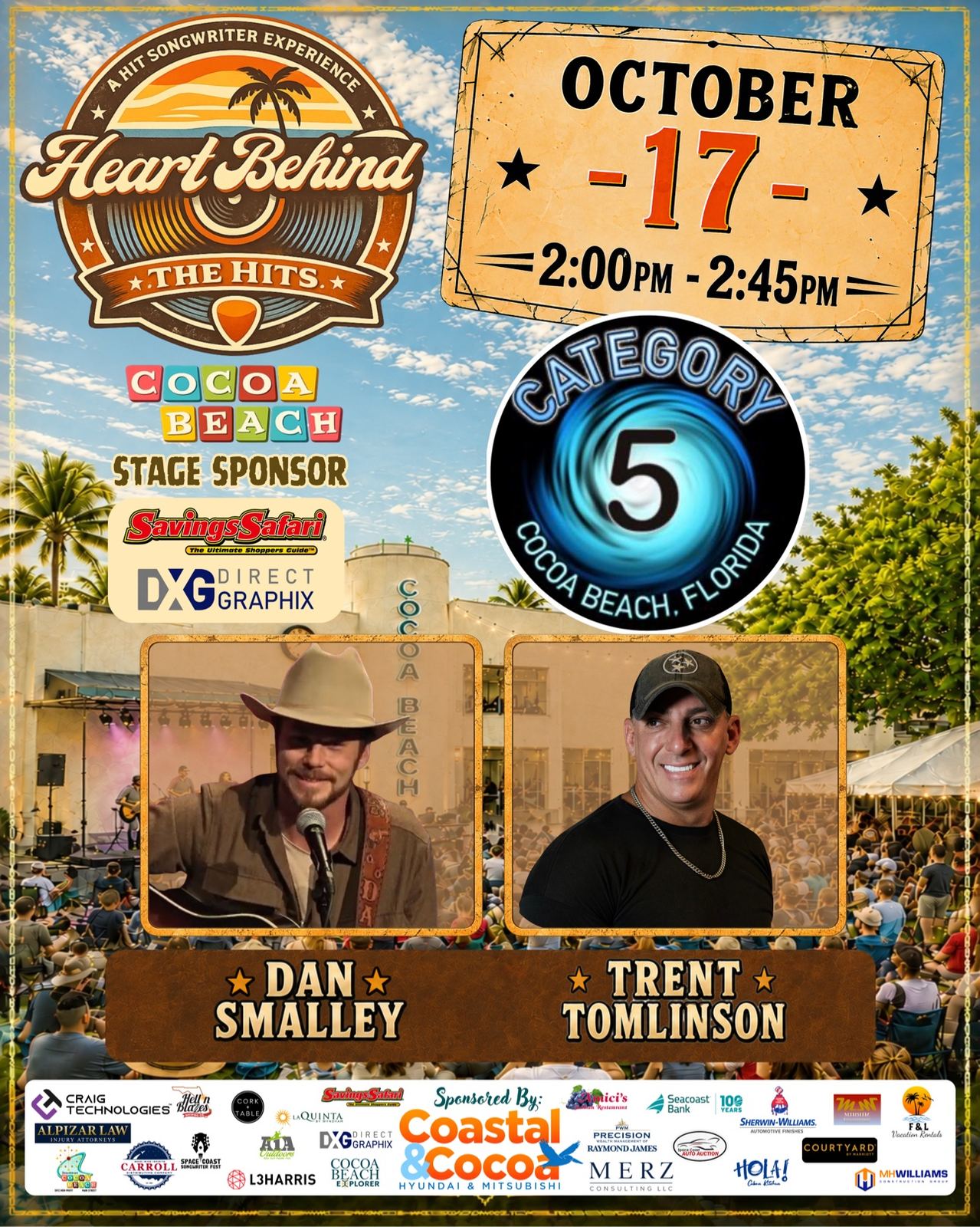 Artist spotlight: Dan Smalley and Trent Tomlinson, October 17, 2:00–2:45 PM, Category 5